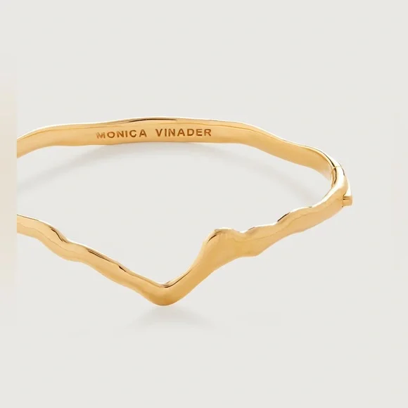 MONICA VINADER Amy Powney Wishbone Bangle 18k Gold Vermeil, Small, $298